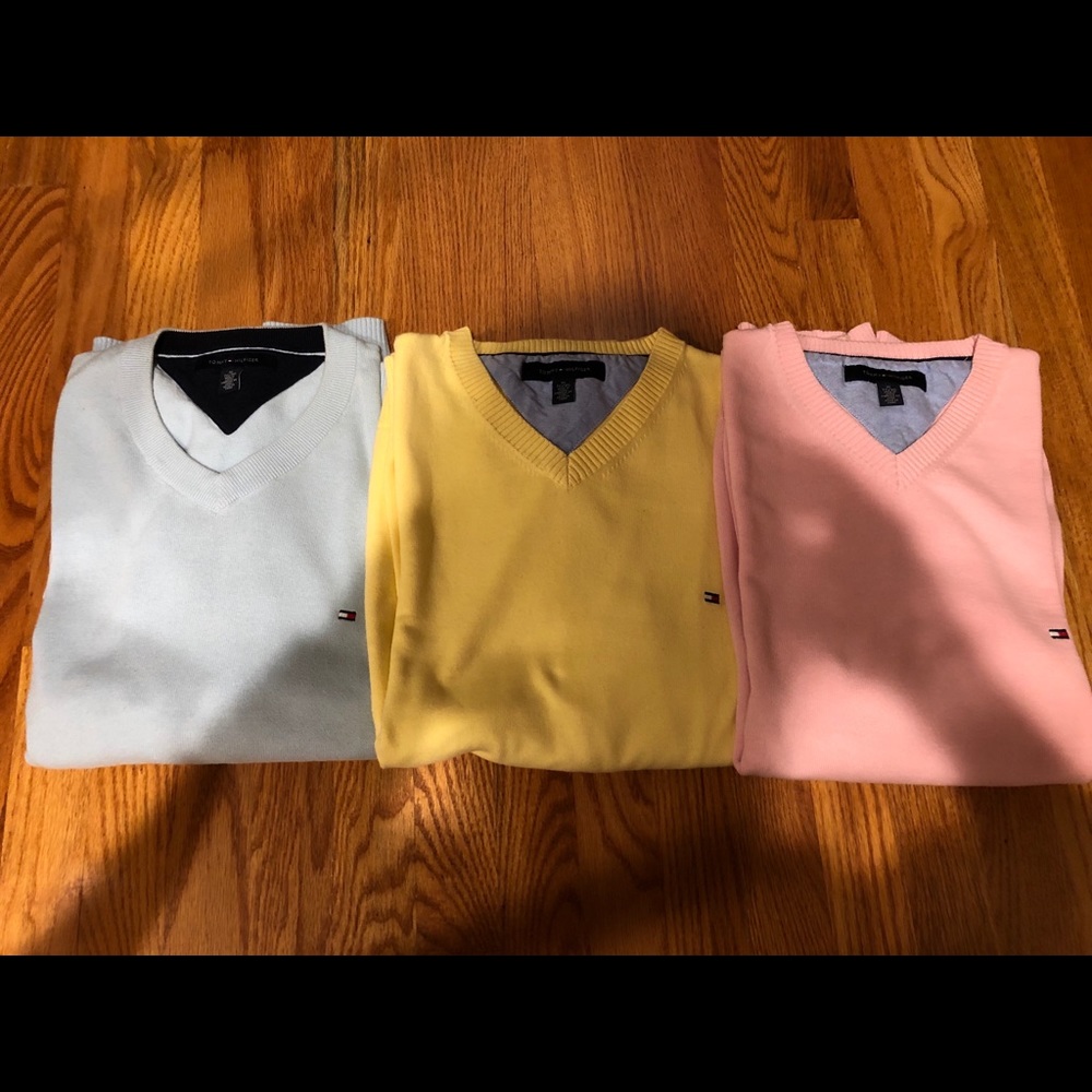 Tommy Hilfiger Sweaters- blue, yellow, pink (3)